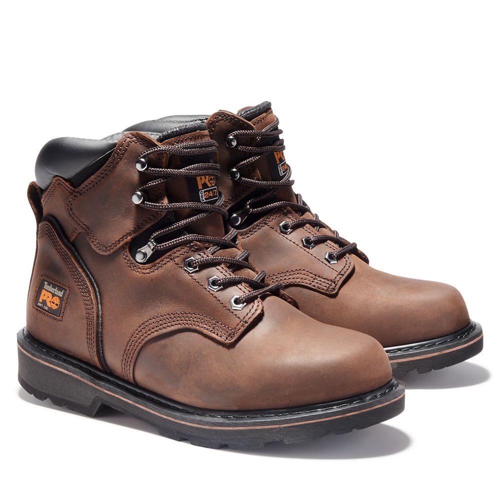 Bocanci De Muncă Timberland Barbati Maro - Pro® Pit Boss 6\" Soft Toe - Romania - ZWHMKG470